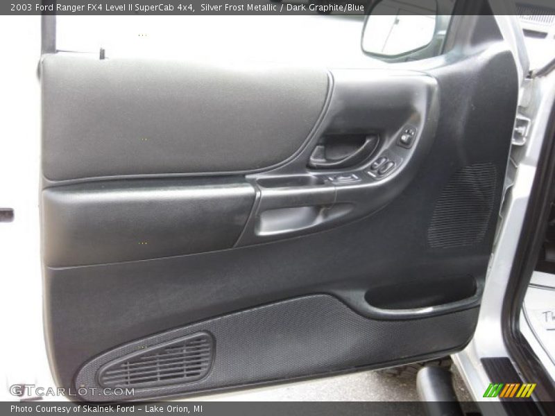 Silver Frost Metallic / Dark Graphite/Blue 2003 Ford Ranger FX4 Level II SuperCab 4x4