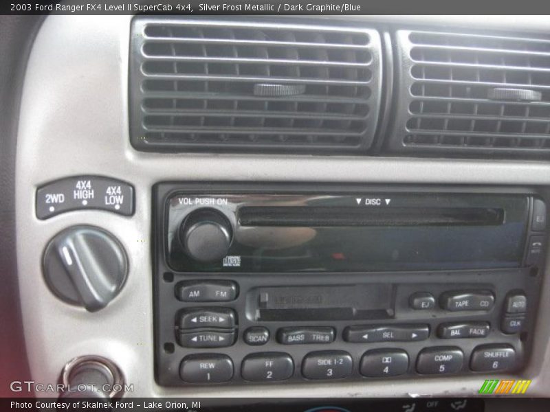 Silver Frost Metallic / Dark Graphite/Blue 2003 Ford Ranger FX4 Level II SuperCab 4x4