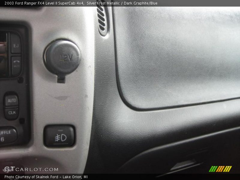 Silver Frost Metallic / Dark Graphite/Blue 2003 Ford Ranger FX4 Level II SuperCab 4x4