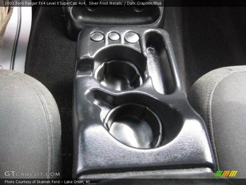 Silver Frost Metallic / Dark Graphite/Blue 2003 Ford Ranger FX4 Level II SuperCab 4x4