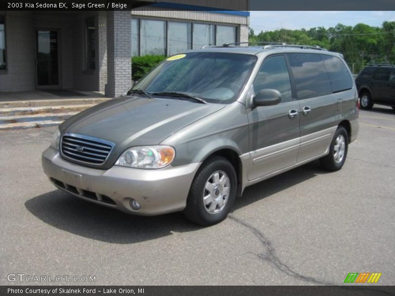 Sage Green / Beige 2003 Kia Sedona EX