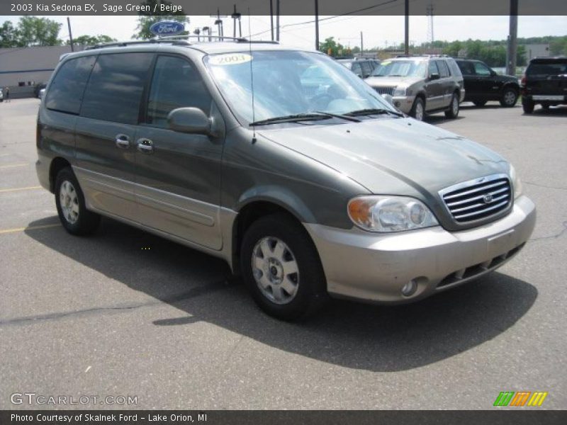 Sage Green / Beige 2003 Kia Sedona EX