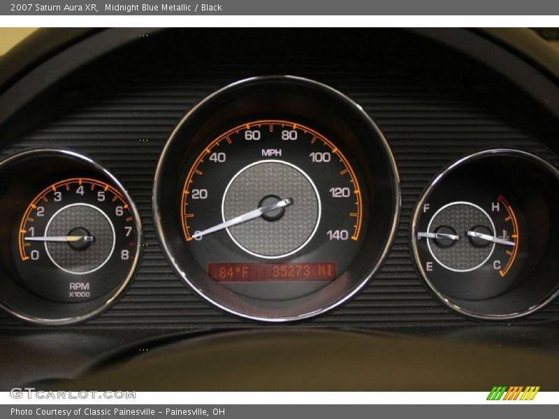 Midnight Blue Metallic / Black 2007 Saturn Aura XR