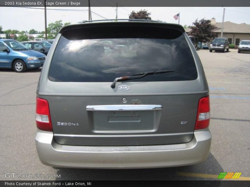 Sage Green / Beige 2003 Kia Sedona EX