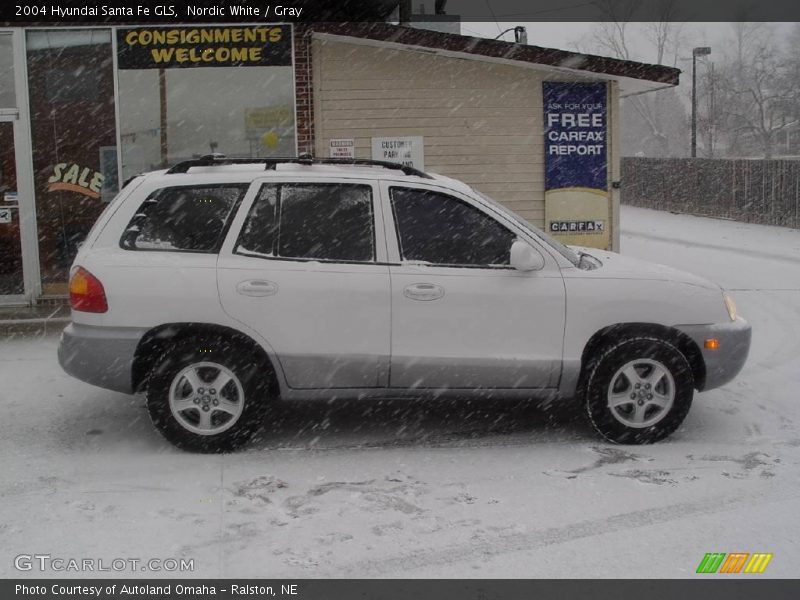 Nordic White / Gray 2004 Hyundai Santa Fe GLS