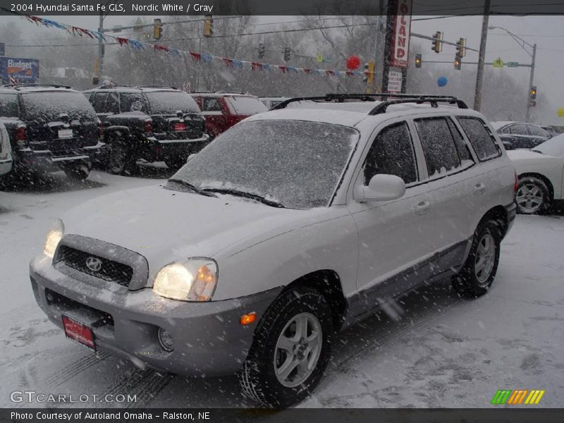 Nordic White / Gray 2004 Hyundai Santa Fe GLS