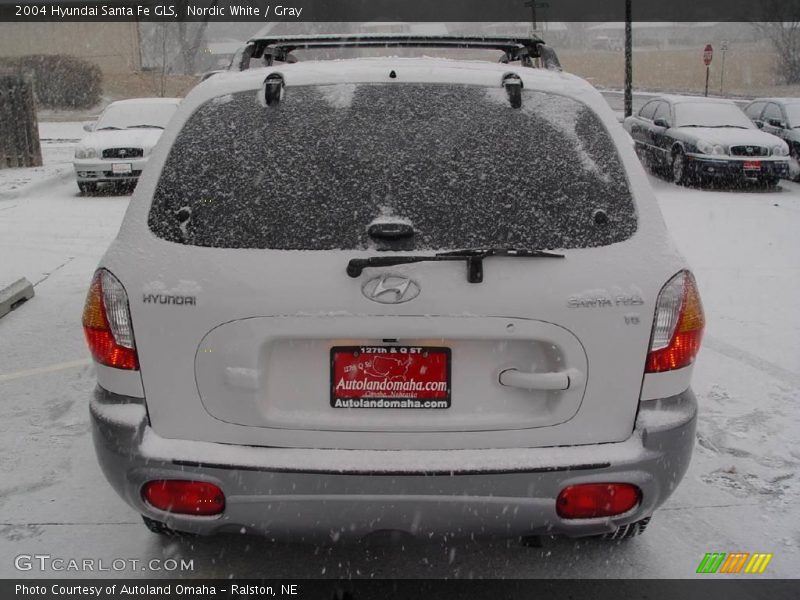 Nordic White / Gray 2004 Hyundai Santa Fe GLS