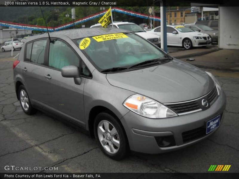 Magnetic Gray / Charcoal 2008 Nissan Versa 1.8 SL Hatchback