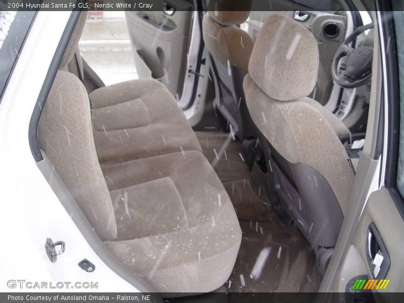 Nordic White / Gray 2004 Hyundai Santa Fe GLS