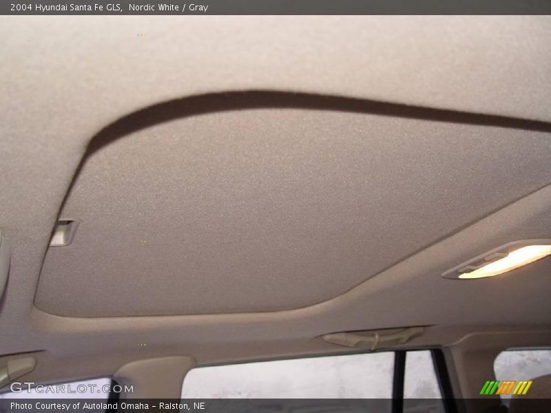 Nordic White / Gray 2004 Hyundai Santa Fe GLS
