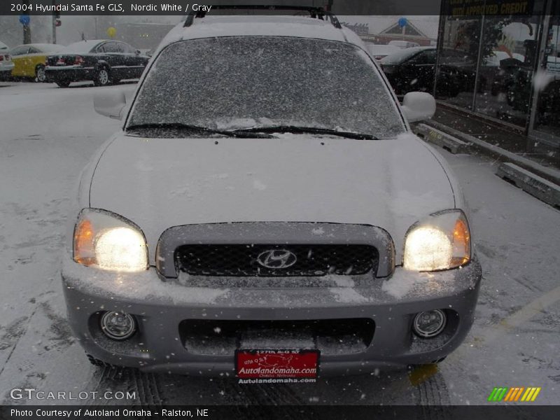 Nordic White / Gray 2004 Hyundai Santa Fe GLS