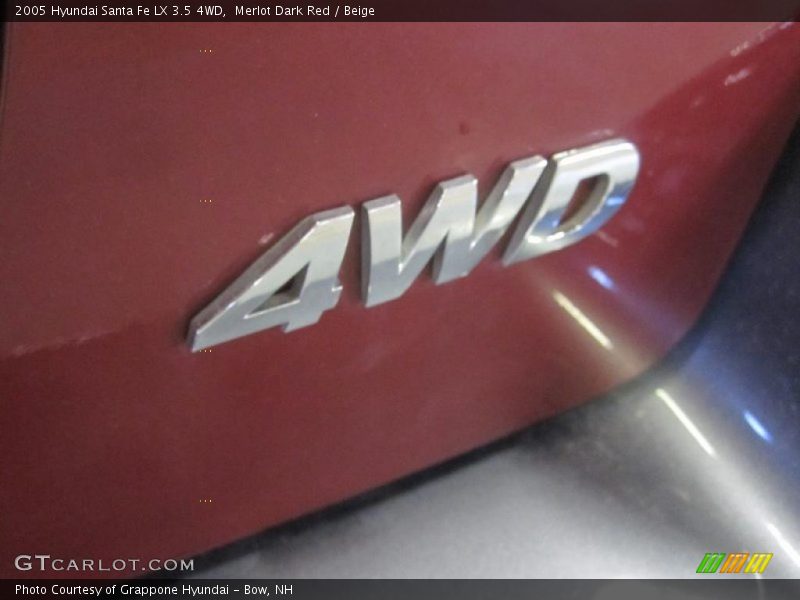 Merlot Dark Red / Beige 2005 Hyundai Santa Fe LX 3.5 4WD