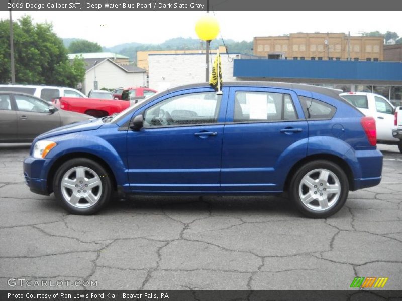 Deep Water Blue Pearl / Dark Slate Gray 2009 Dodge Caliber SXT