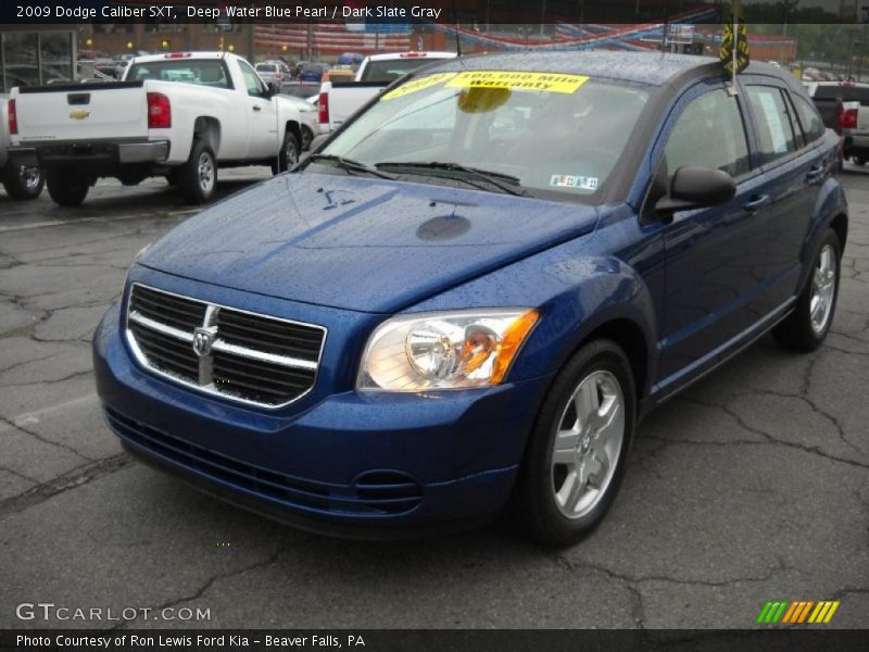 Deep Water Blue Pearl / Dark Slate Gray 2009 Dodge Caliber SXT