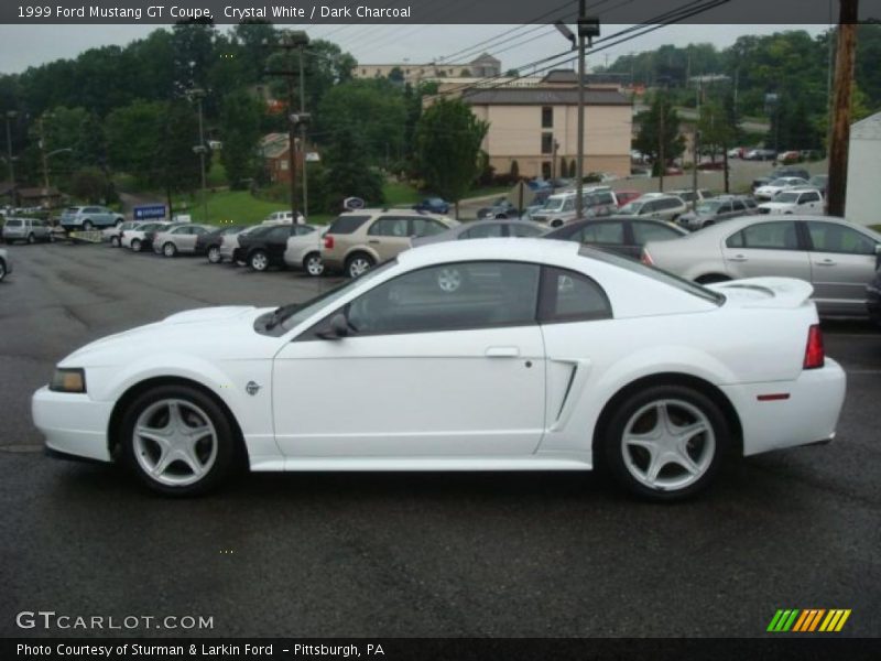 Crystal White / Dark Charcoal 1999 Ford Mustang GT Coupe