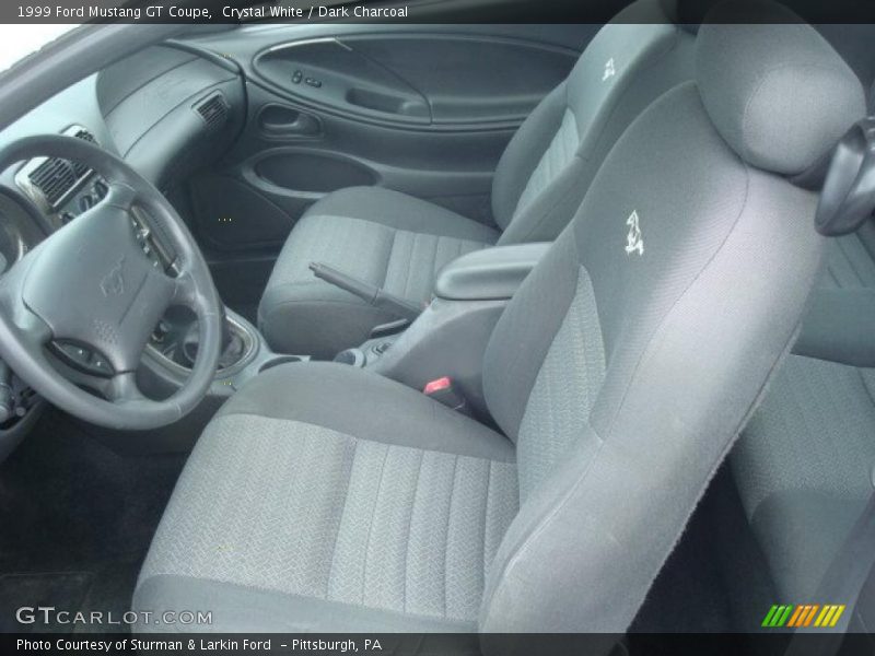 Crystal White / Dark Charcoal 1999 Ford Mustang GT Coupe