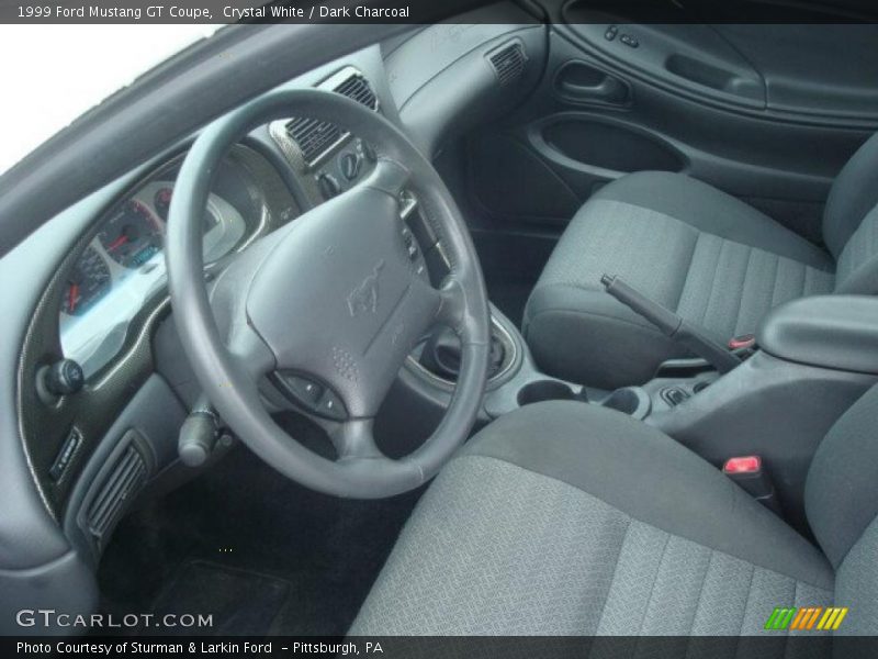 Crystal White / Dark Charcoal 1999 Ford Mustang GT Coupe