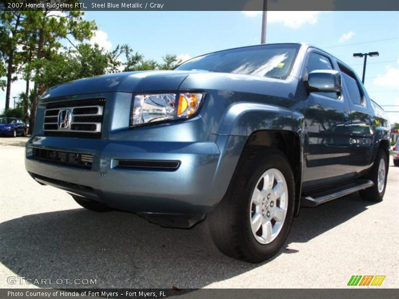 Steel Blue Metallic / Gray 2007 Honda Ridgeline RTL