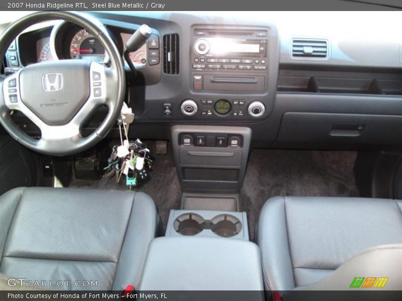 Steel Blue Metallic / Gray 2007 Honda Ridgeline RTL