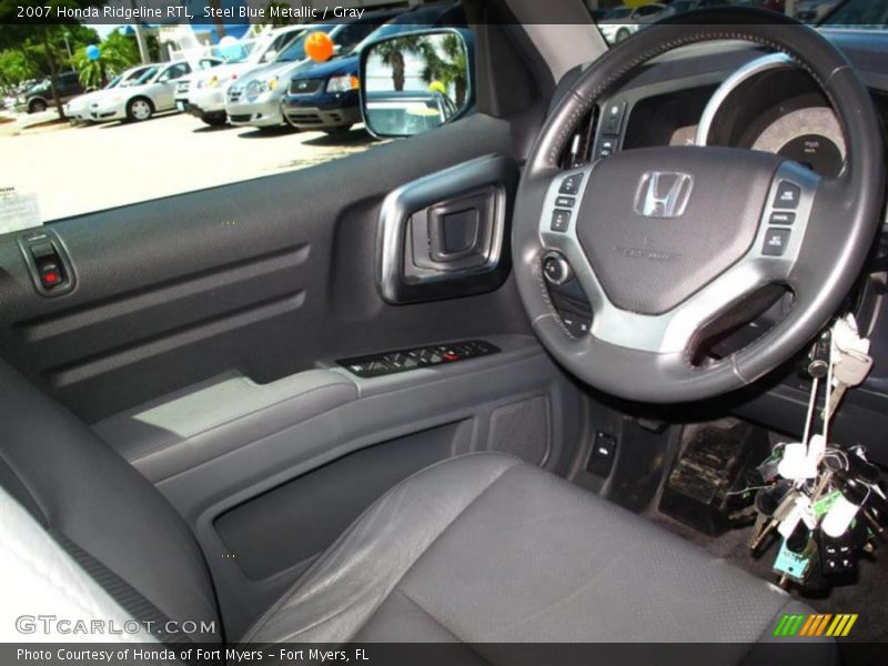 Steel Blue Metallic / Gray 2007 Honda Ridgeline RTL