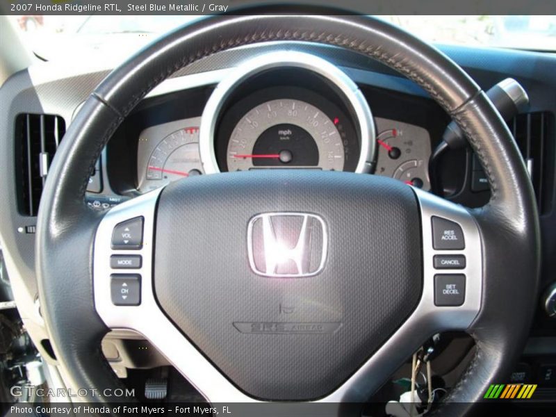 Steel Blue Metallic / Gray 2007 Honda Ridgeline RTL