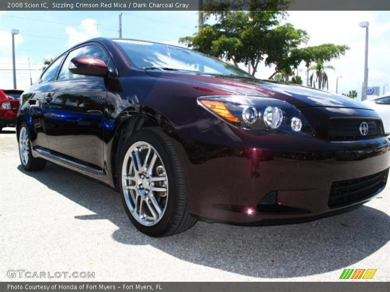 Sizzling Crimson Red Mica / Dark Charcoal Gray 2008 Scion tC