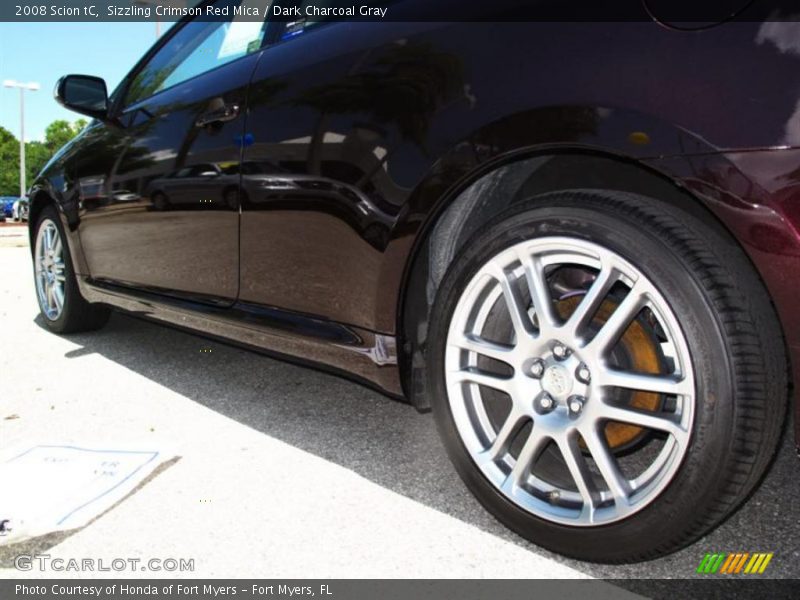 Sizzling Crimson Red Mica / Dark Charcoal Gray 2008 Scion tC