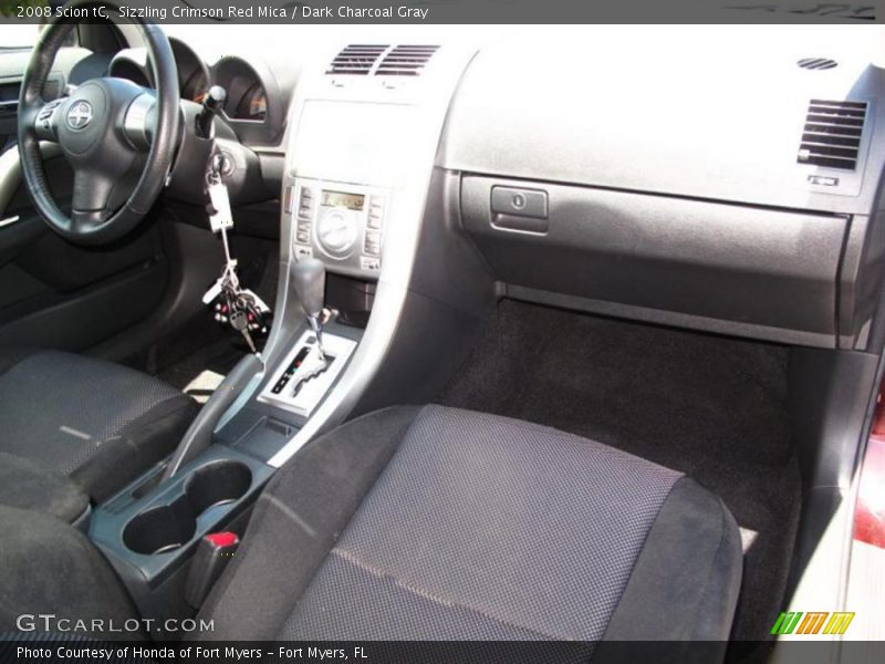 Sizzling Crimson Red Mica / Dark Charcoal Gray 2008 Scion tC