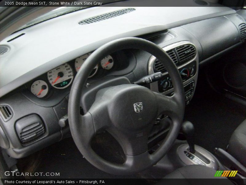 Stone White / Dark Slate Gray 2005 Dodge Neon SXT