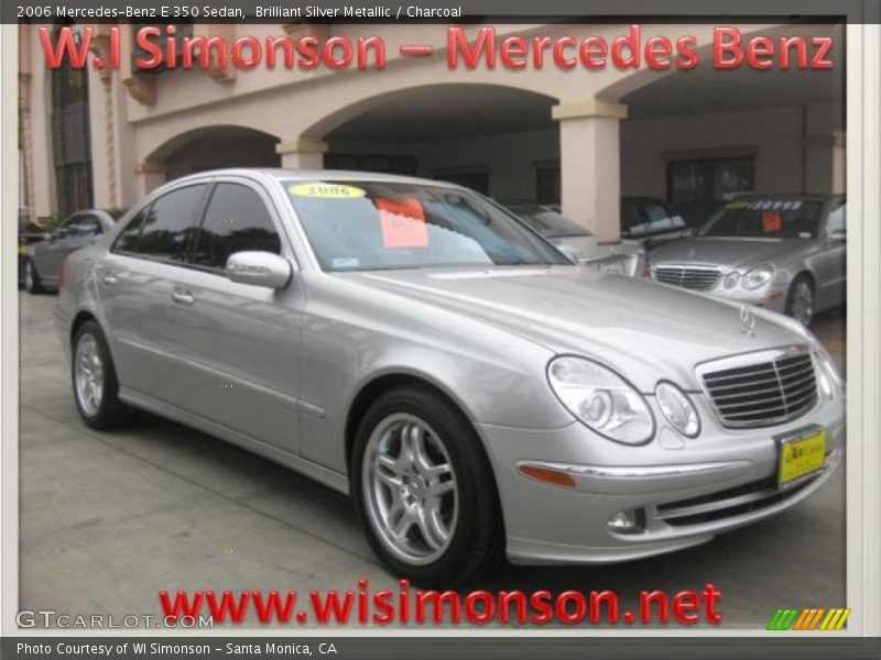Brilliant Silver Metallic / Charcoal 2006 Mercedes-Benz E 350 Sedan