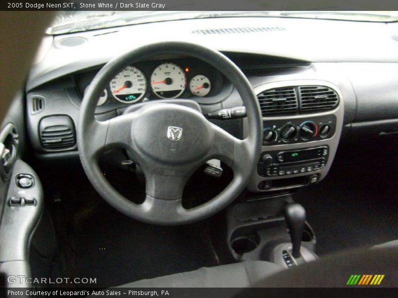 Stone White / Dark Slate Gray 2005 Dodge Neon SXT
