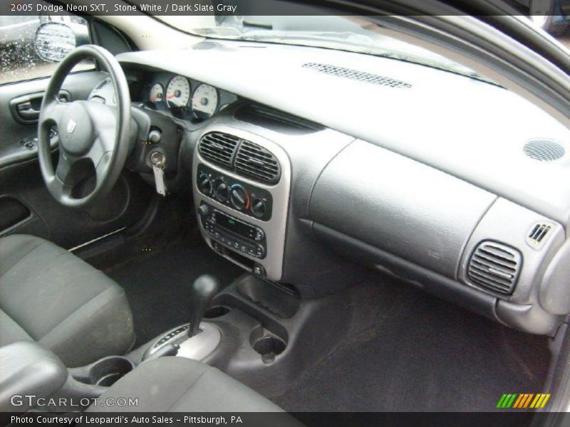 Stone White / Dark Slate Gray 2005 Dodge Neon SXT