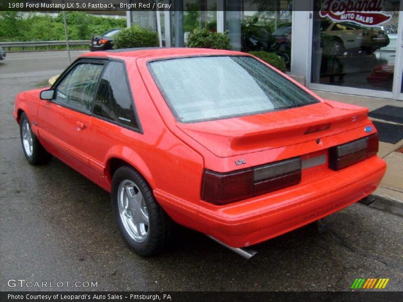 Bright Red / Gray 1988 Ford Mustang LX 5.0 Fastback