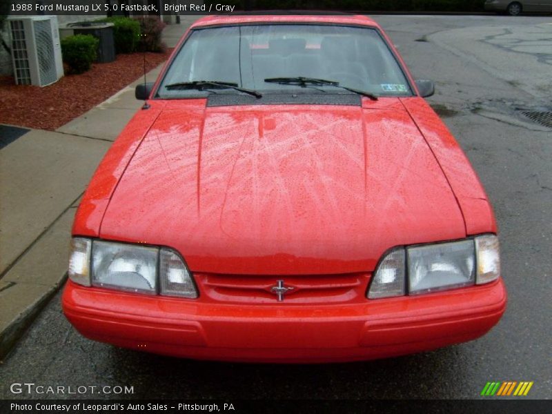 Bright Red / Gray 1988 Ford Mustang LX 5.0 Fastback
