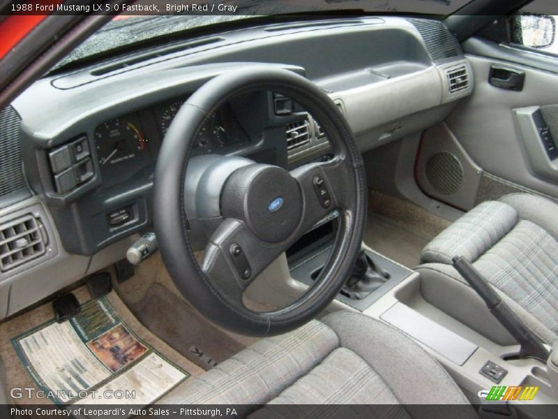 Bright Red / Gray 1988 Ford Mustang LX 5.0 Fastback