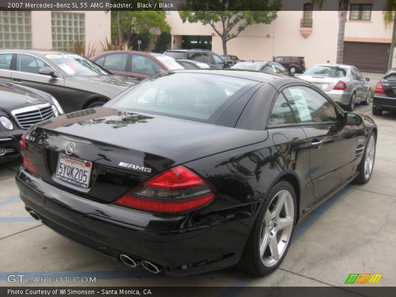 Black / Black 2007 Mercedes-Benz SL 55 AMG Roadster