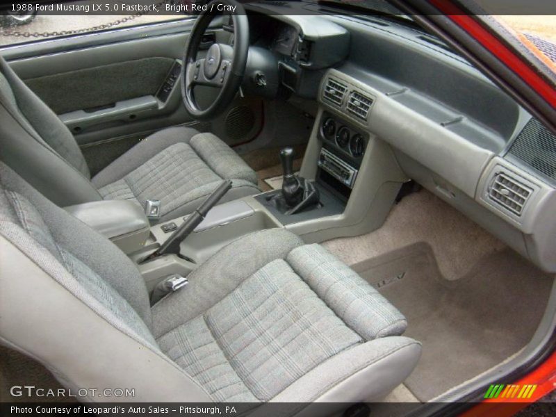 Bright Red / Gray 1988 Ford Mustang LX 5.0 Fastback
