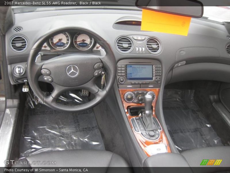 Black / Black 2007 Mercedes-Benz SL 55 AMG Roadster