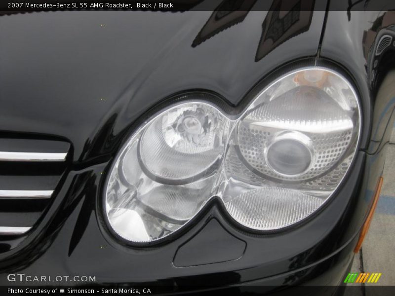 Black / Black 2007 Mercedes-Benz SL 55 AMG Roadster