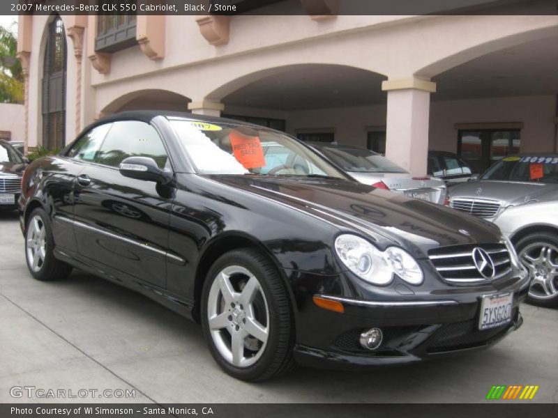 Black / Stone 2007 Mercedes-Benz CLK 550 Cabriolet