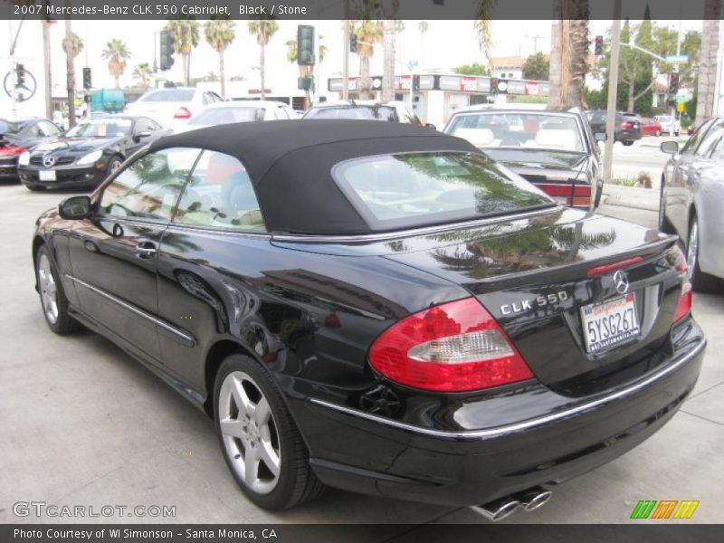 Black / Stone 2007 Mercedes-Benz CLK 550 Cabriolet
