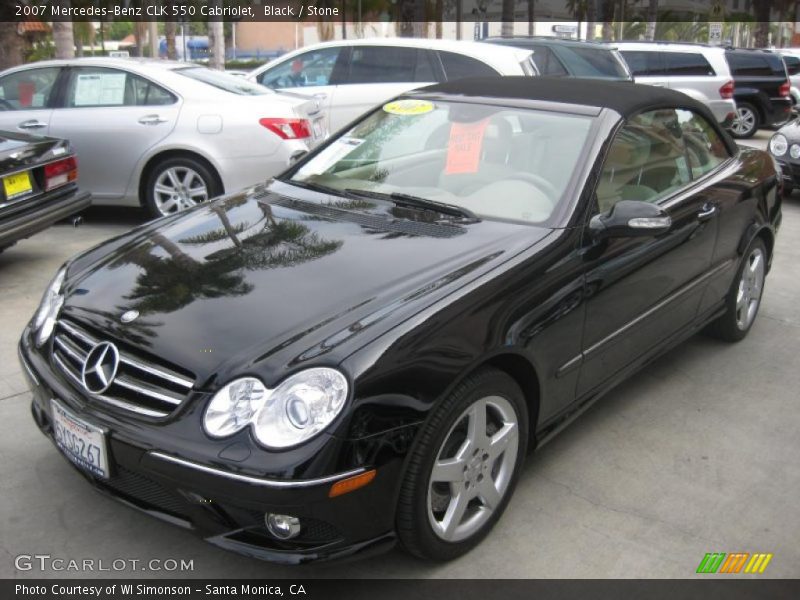 Black / Stone 2007 Mercedes-Benz CLK 550 Cabriolet