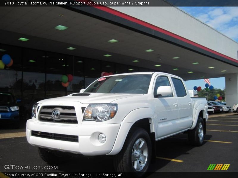 Super White / Graphite 2010 Toyota Tacoma V6 PreRunner TRD Sport Double Cab
