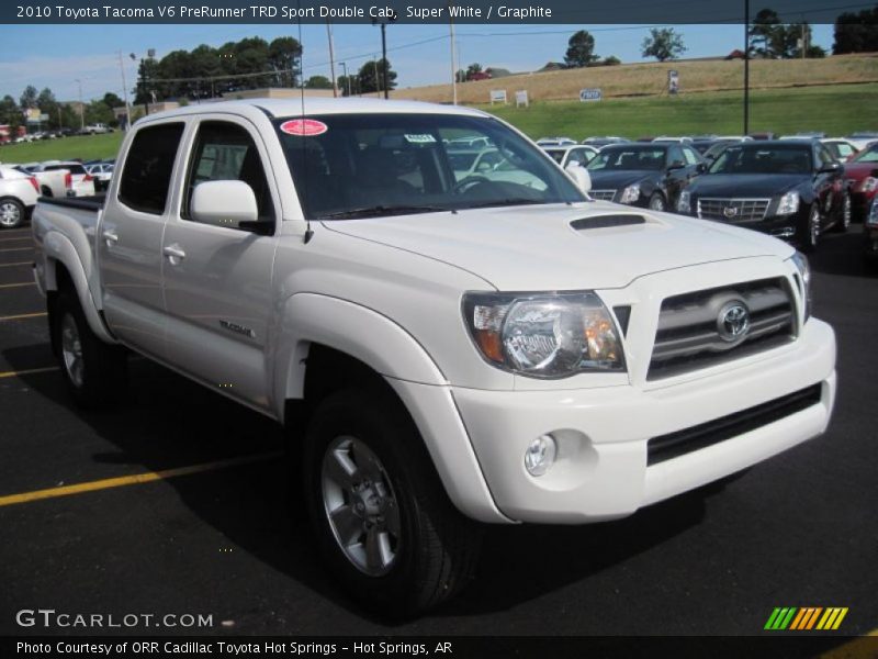 Super White / Graphite 2010 Toyota Tacoma V6 PreRunner TRD Sport Double Cab