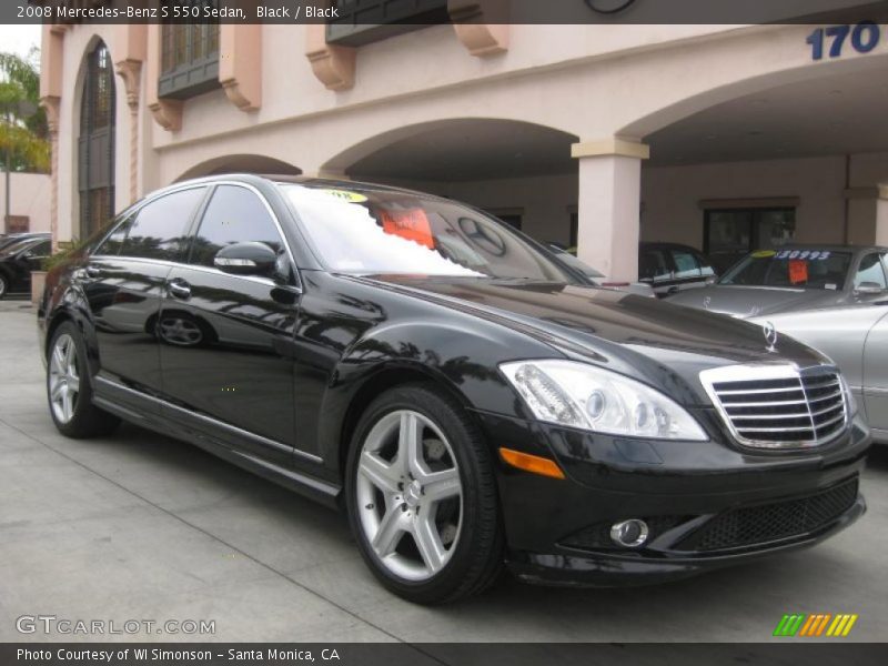 Black / Black 2008 Mercedes-Benz S 550 Sedan