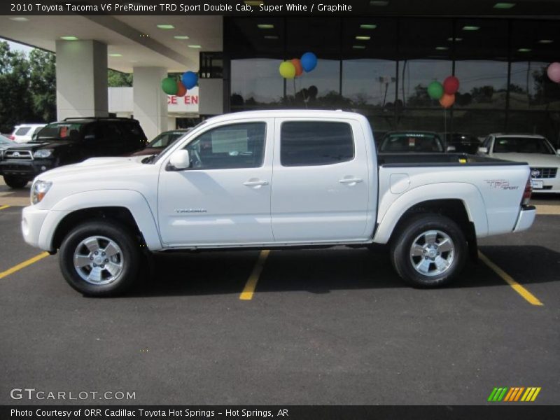 Super White / Graphite 2010 Toyota Tacoma V6 PreRunner TRD Sport Double Cab