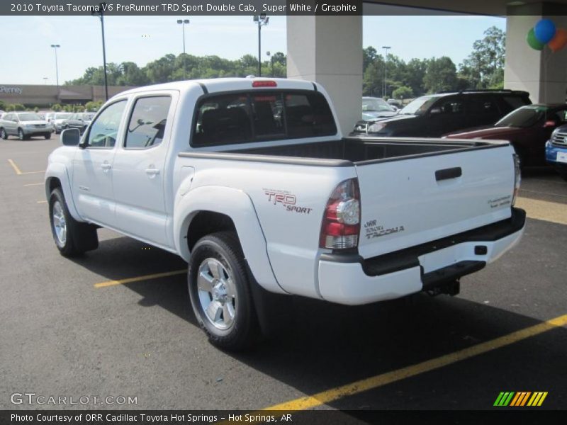 Super White / Graphite 2010 Toyota Tacoma V6 PreRunner TRD Sport Double Cab