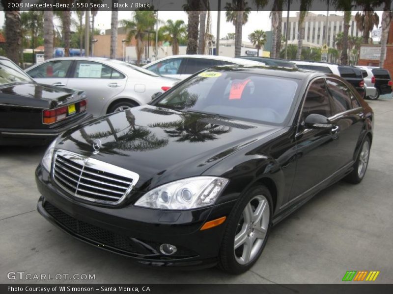 Black / Black 2008 Mercedes-Benz S 550 Sedan