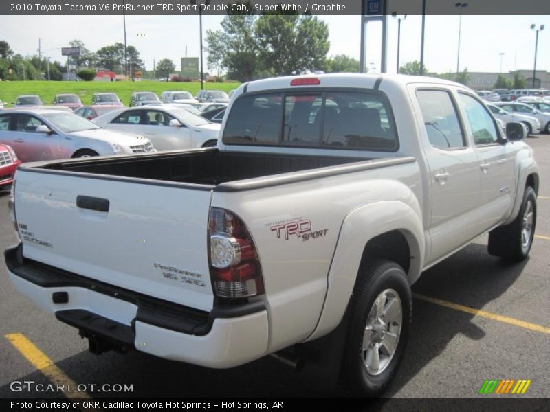 Super White / Graphite 2010 Toyota Tacoma V6 PreRunner TRD Sport Double Cab