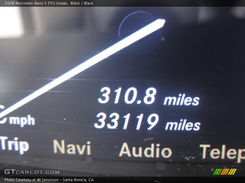 Black / Black 2008 Mercedes-Benz S 550 Sedan